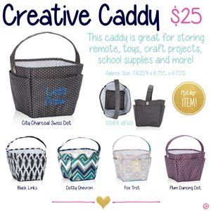 Thirty-One Creative Caddy In Dotty Chevron